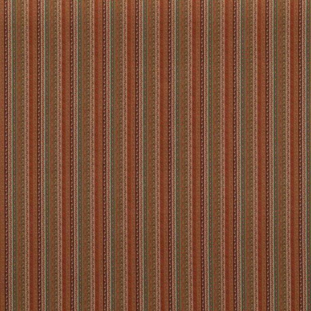 Wilde Stripe Fabric Spice Red Turquoise Green