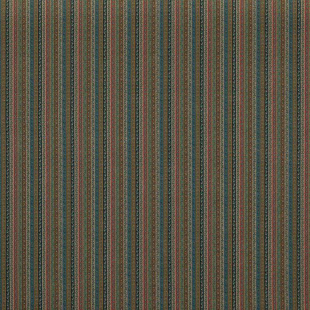 Wilde Stripe Fabric Teal Blue Green Red