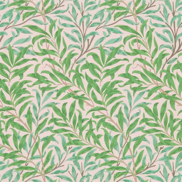 Willow Bough Wallpaper Pink Leaf Wallpaper