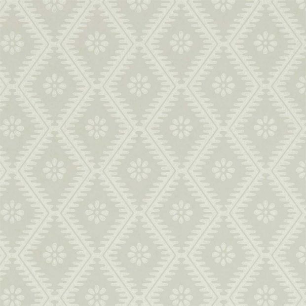 Witney Daisy Wallpaper Linen Beige White