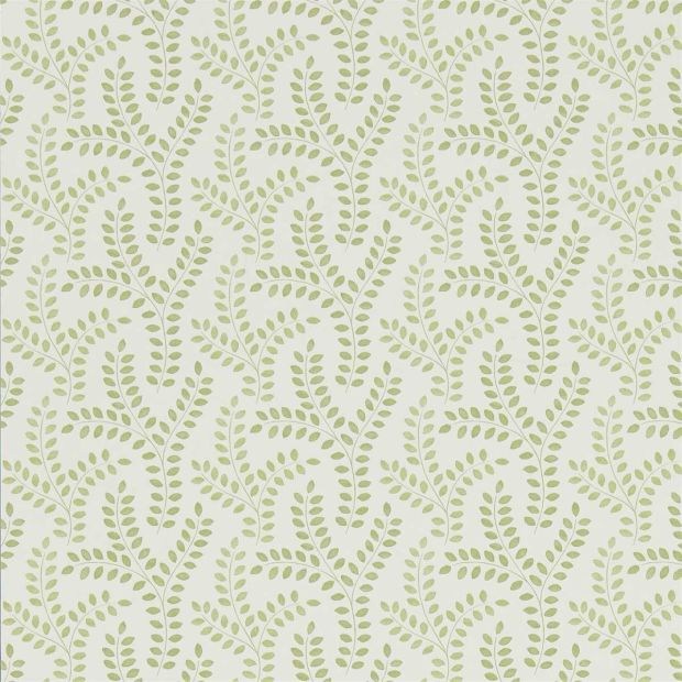 Yarton Wallpaper Moss Green Leaf