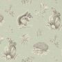 Squirrel & Hedgehog Linen Fabric