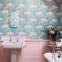 Flamingos Vintage Wallpaper