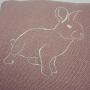 Bunny Rabbit Embroidered Cushion