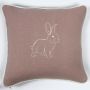 Bunny Rabbit Embroidered Cushion