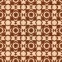 Aegean Tiles Wallpaper Leather Brown
