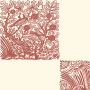 Animal Check Wallpaper Red