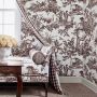 Antilles Brown Toile Fabric