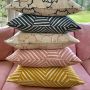  Bell Geometric Print Linen Cushions