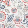 Bepton fabric in navy, red and dove