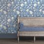 Blue and White Flower Wallpaper