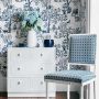 Blue and White Toile Wallpaper