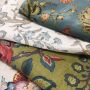 Chatterpie Green Floral Linen Fabric