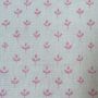 Coco Linen Fabric Peony Pink Small Floral