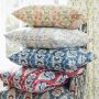 Cornwall Red and Blue Floral Linen Fabric
