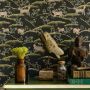 Countryside Black and Green Patterned Wallpaper