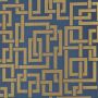 Enigma Wallpaper Stiffkey Blue Bespoke Antique Gold