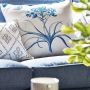 Etchings China Blue Floral Fabric Cushion