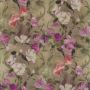 Damask Flower Damson Fabric
