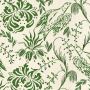 Folk Embroidery Wallpaper Fern Green Bird Floral
