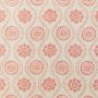 Hornfleur Linen Fabric Orange Coral Trellis Printed