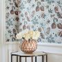 Indienne Blue and Brown Floral Wallpaper