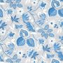 Indienne Hazel Wallpaper in Blue Floral Leaf