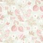 Indienne Hazel Wallpaper in Blush Pink and Green