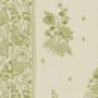 Korond Floral Wallpaper Beechnut Green Striped