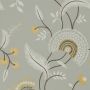 Light Brown and Grey Floral Wallpaper