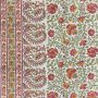Mallow Border Fabric in pink orange and green