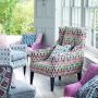 Mazara Multicoloured Ikat Upholstery Fabric