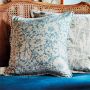 Blue Floral Cushion Fabric