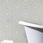 Milcombe Grey and White Bathroom Wallpaper