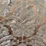 Mont Palatin Silk Fabric Ice Brown Damask