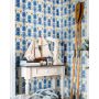 Mykonos Blue and Yellow Patterned Wallpaper