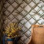 Ornamental Reed Wallpaper taupe brown 