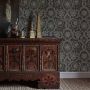 Oxus Brown and Blue Patterned Wallpaper