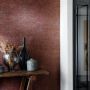 Palmyre Red Metallic Textured Wallpaper