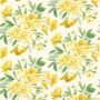 yellow floral linen