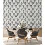 Porcelain Grey Dining Room Wallpaper