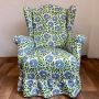 Green and Blue Paisley Upholstery Fabric