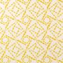 Puzzle Linen Fabric Lemon Yellow Geometric