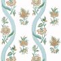 Ribbon Floral Wallpaper