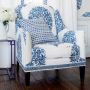 Ridgefield Blue Floral Cotton Linen Fabric