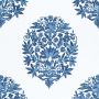 Ridgefield Fabric Blue Floral Cotton Linen