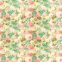 Rose and Peony Fabric Sage Green Coral Pink