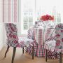 Saybrook Blue and Red Check Fabric Tablecloth