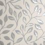 Silver Grey Leaf Wallpaper