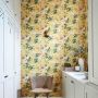 Sommerville Yellow Floral Wallpaper Bathroom